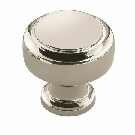 AMEROCK Highland Ridge 1-3/16 in 30 mm Diameter Polished Nickel Cabinet Knob BP55312PN